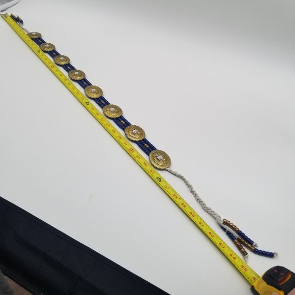 Concho Belt with Blue Beads main image 5